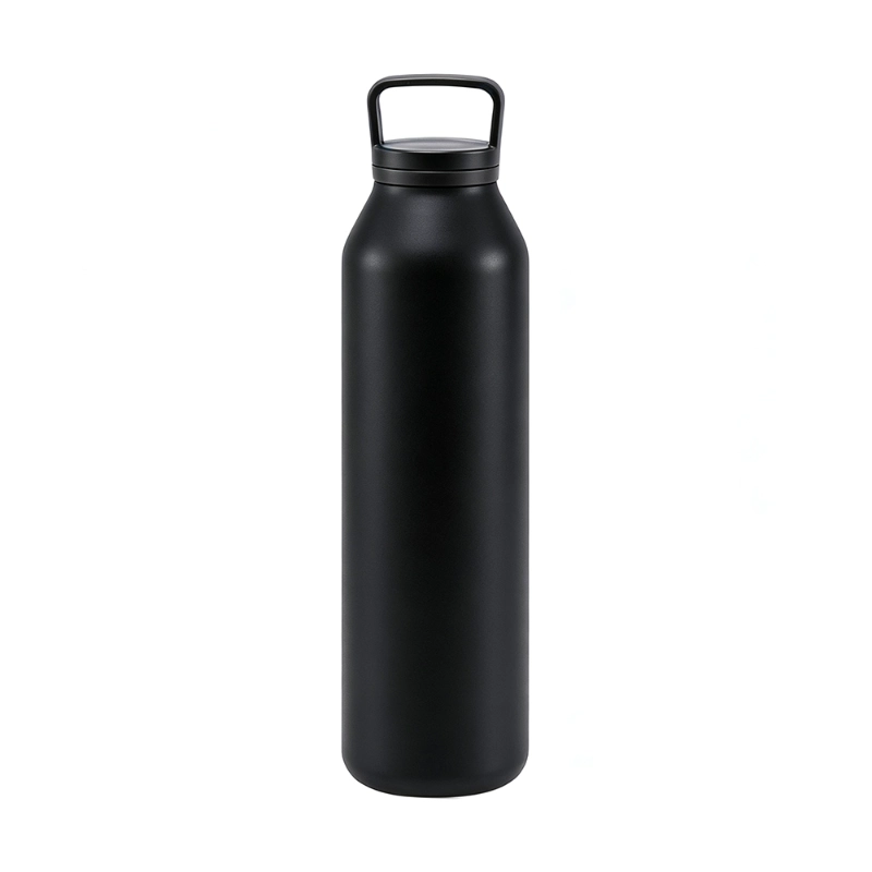 Schwarze Metallflasche